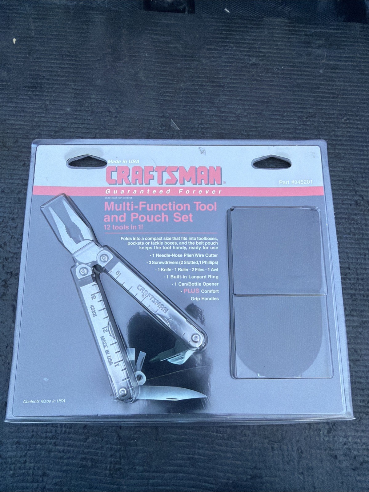 Rare Sears Craftsman USA Nos Multi Function Tool And Pouch Multitool 45201 12 Tl