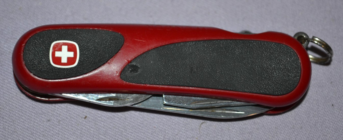 Wenger Delemont EvoGrip 10 Swiss Army 85mm Black/Red Multitool Knife – Great