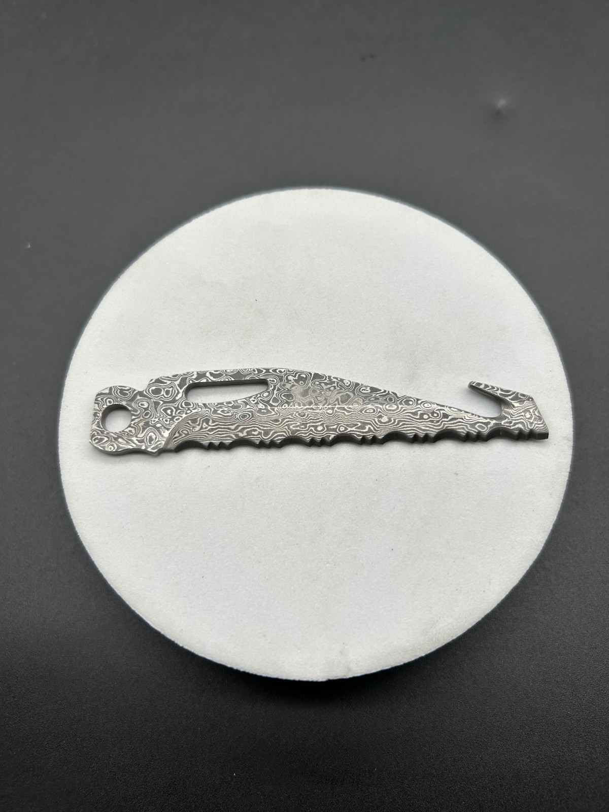 VG10 Damascus Saw Blade FOR LEATHERMAN TTI/WAVE/SIGNAL & Quick-open Button Combo