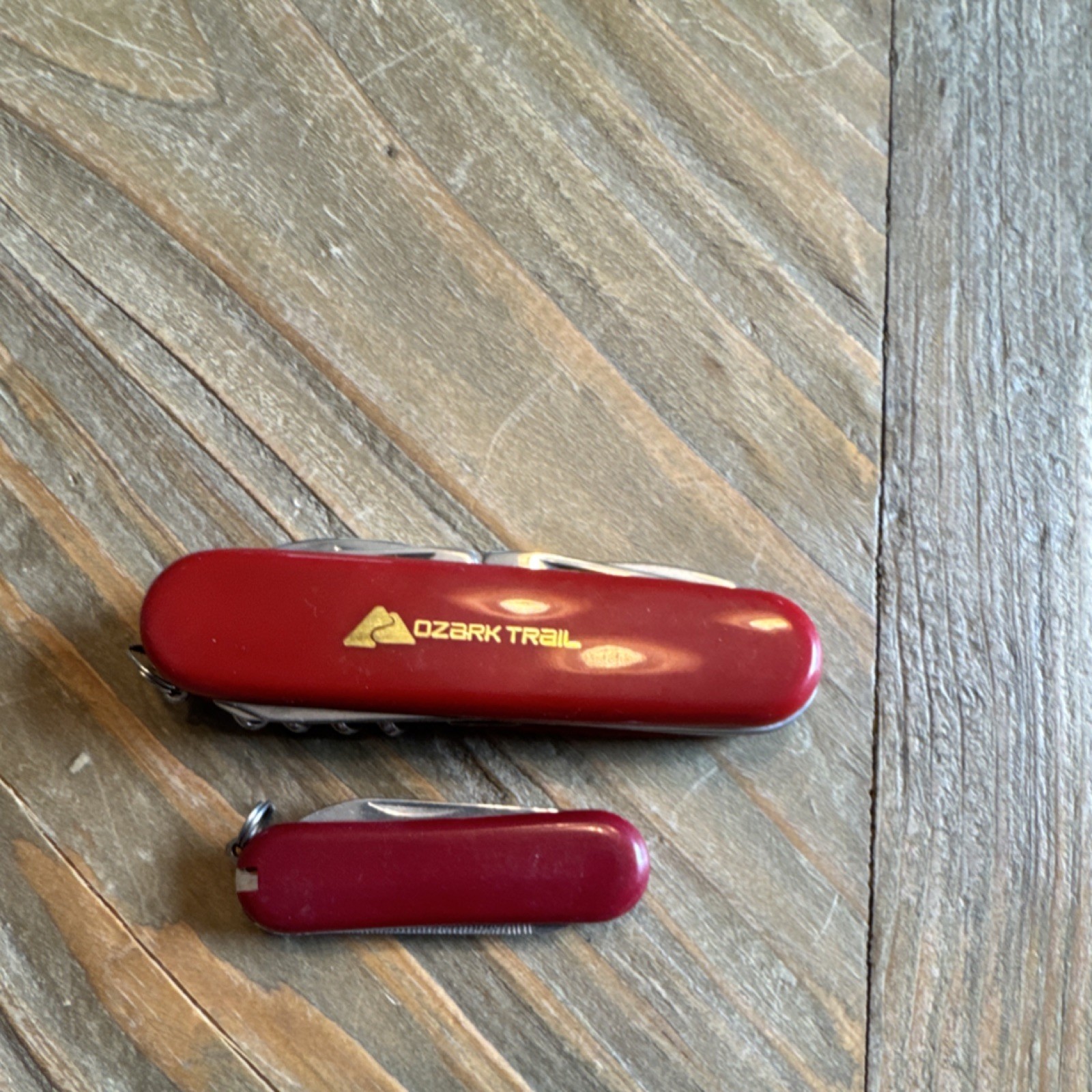 Ozark Trail Red Camping Multi-Tool Set Knife Scissors Bottle Opener Corkscrew