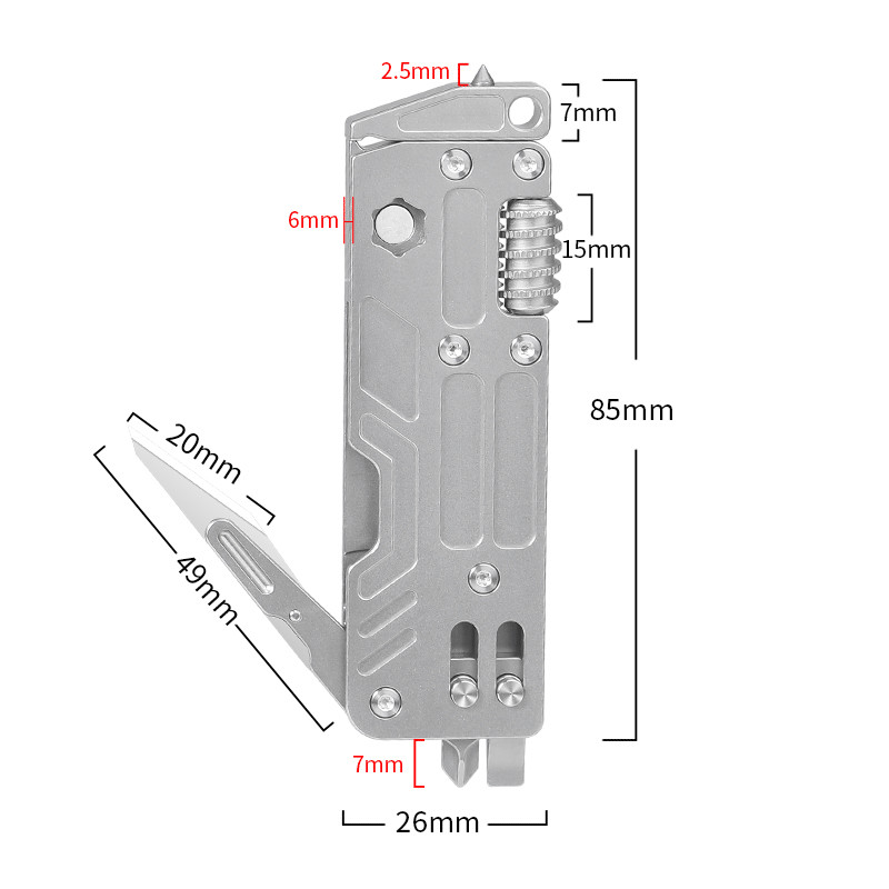 For EDC Titanium Alloy Multi Tool Adjustable Wrench Pocket With Bit Holder HOT