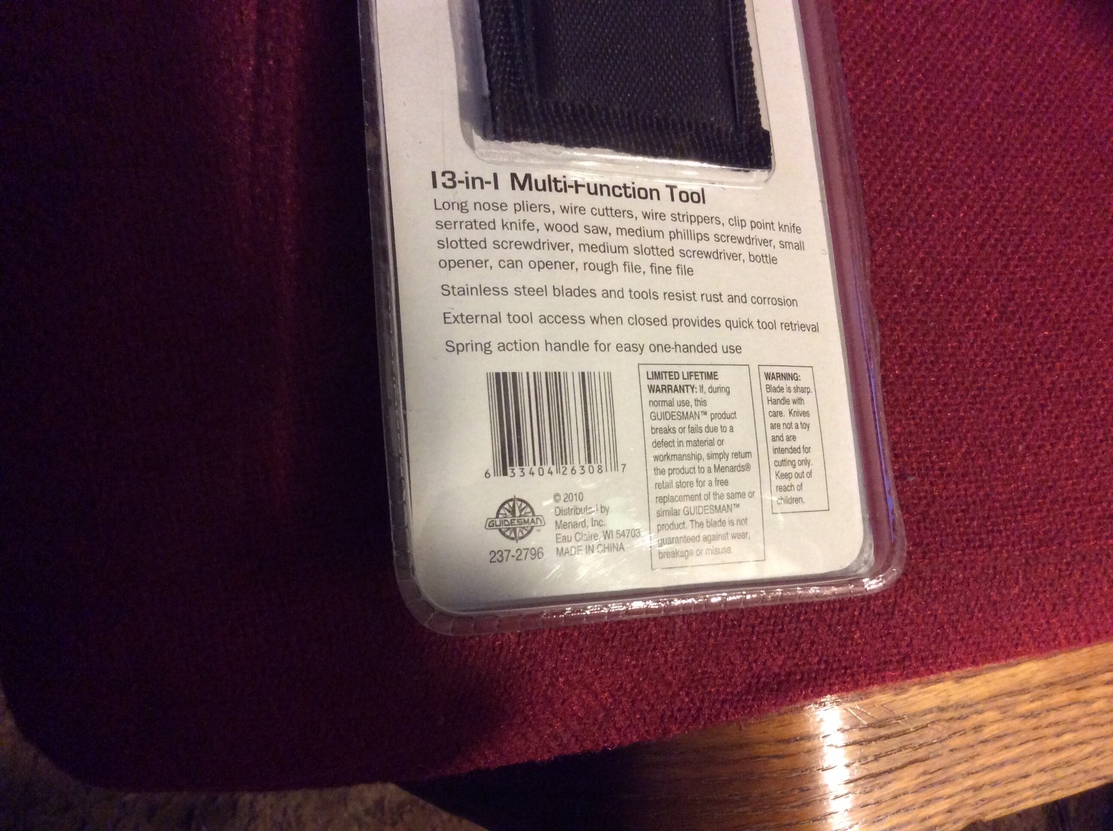 GUIDESMAN MULTI-FUNCTION TOOL 13-in-1 LIMITED LIFETIME WARRANTY