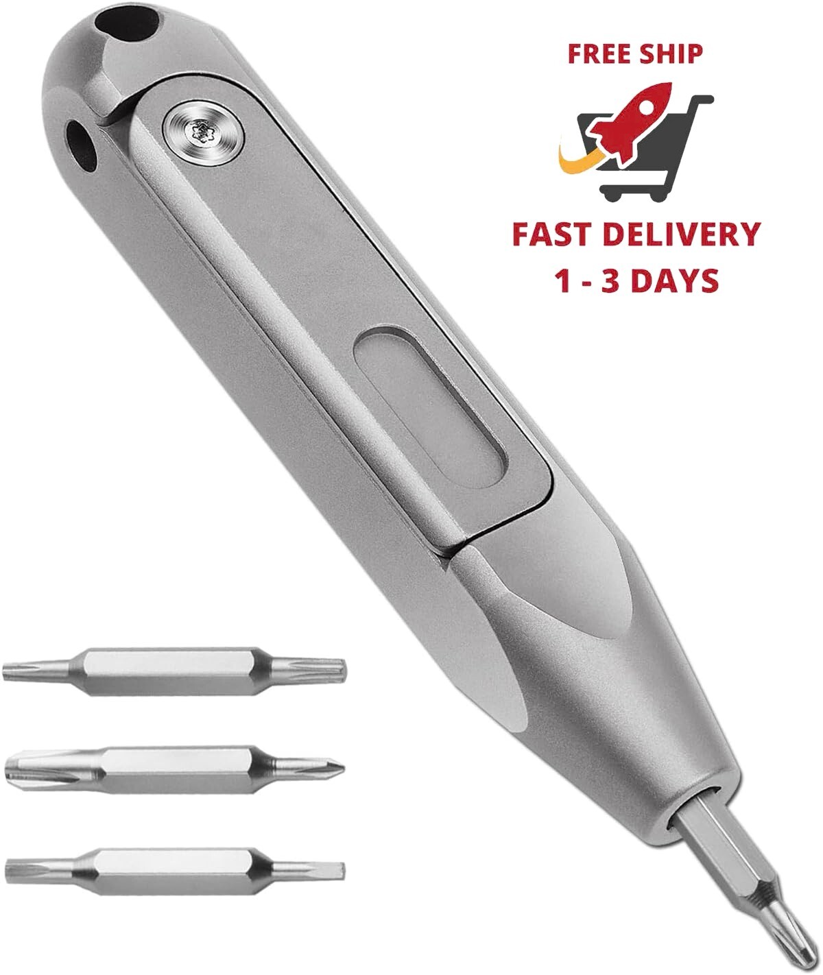 Destornillador de bolsillo multipunta EDC pequeño de titanio D1