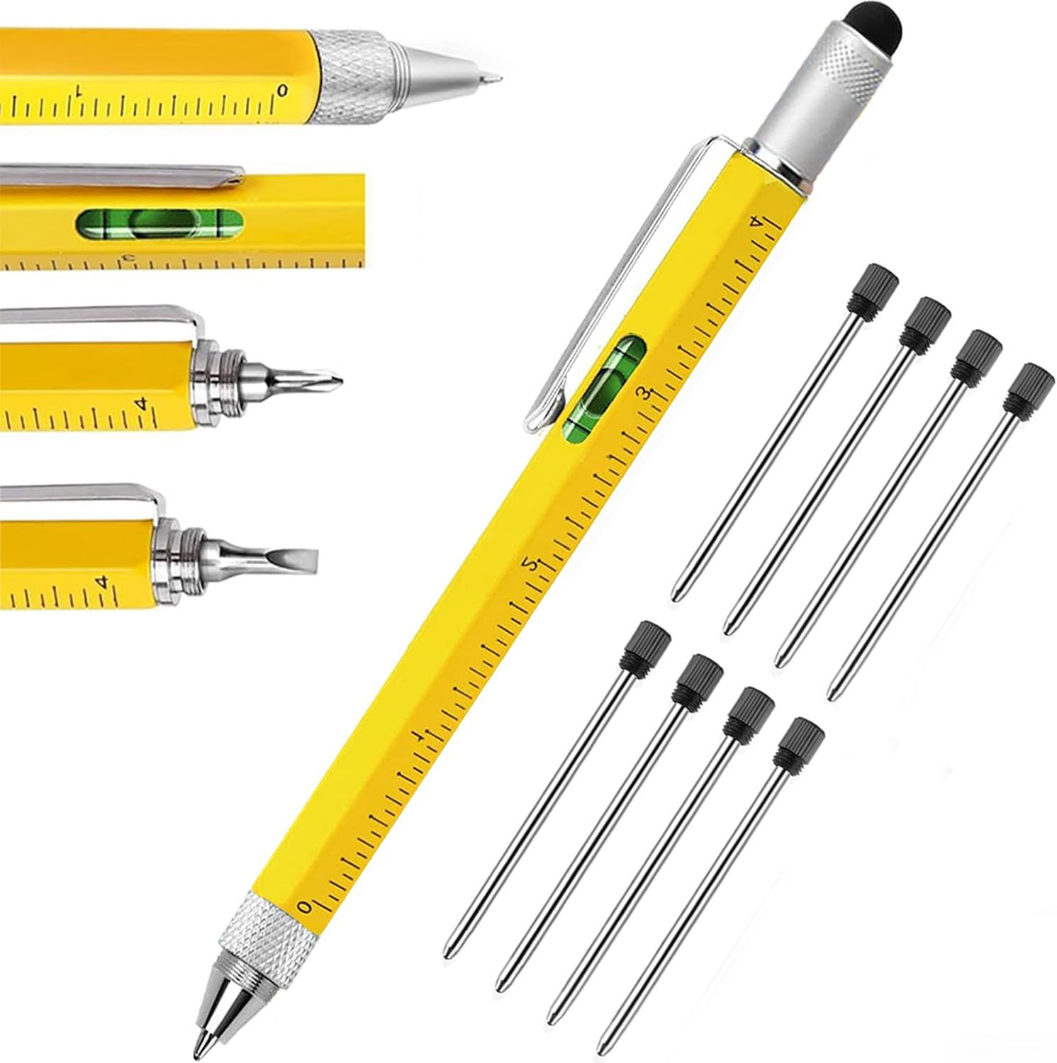 Multi Tool Pen Set,Pen for Men Dad Gifts from Daughter Son,6 in 1 Multitool P…