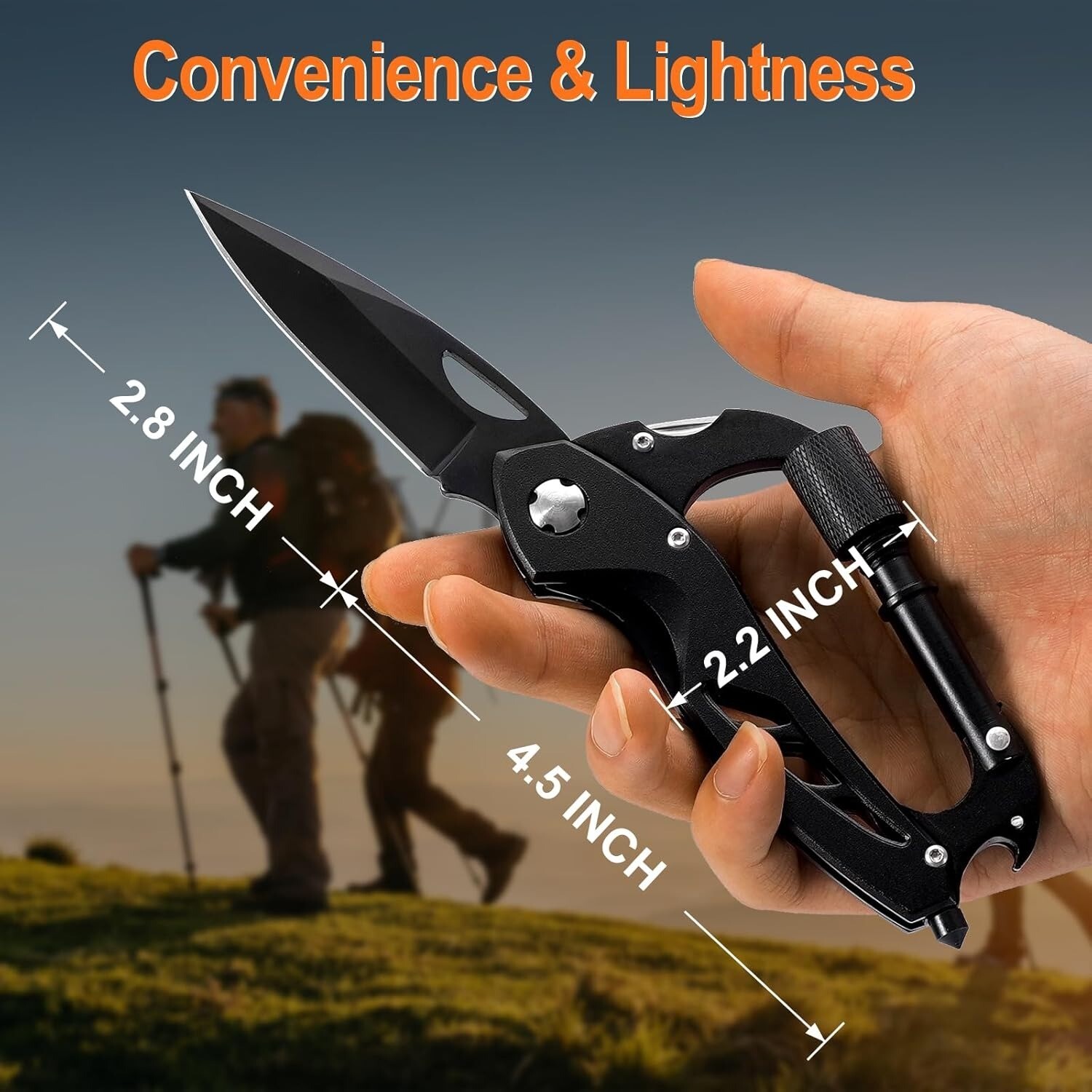Multitool Carabiner Best Dad Ever Gift 6in1 Knife Opener Survival Gear