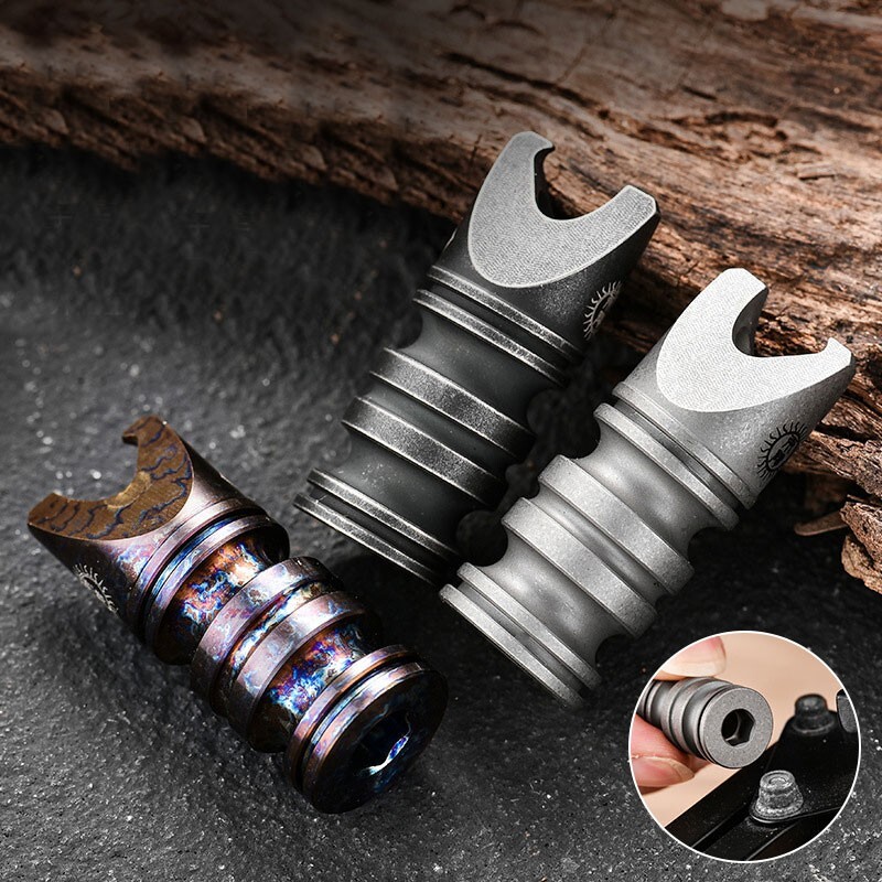 EDC Titanium Alloy Multi Tools Opener Screwdriver Prtable Pendant Bead Key chain