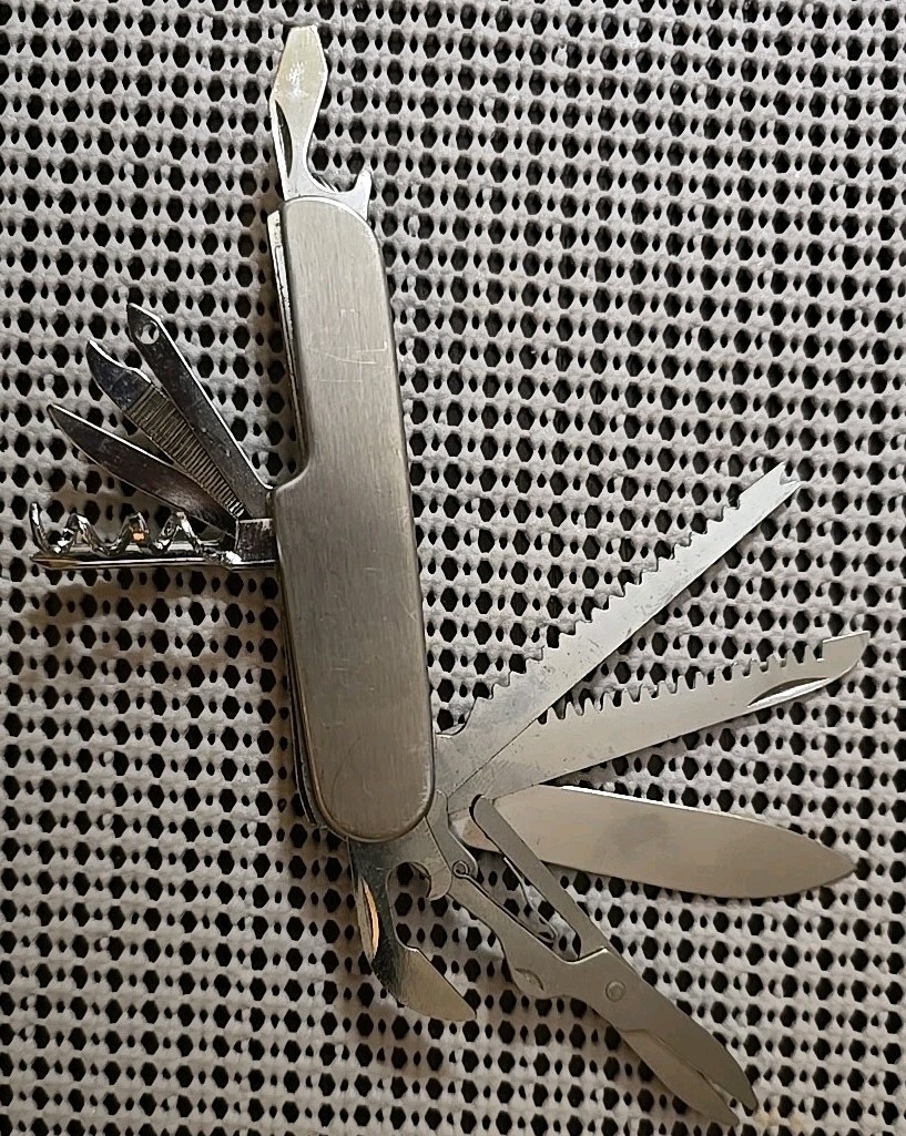 Vintage Stainless Steel 11 Tool Survival Pocket Knife