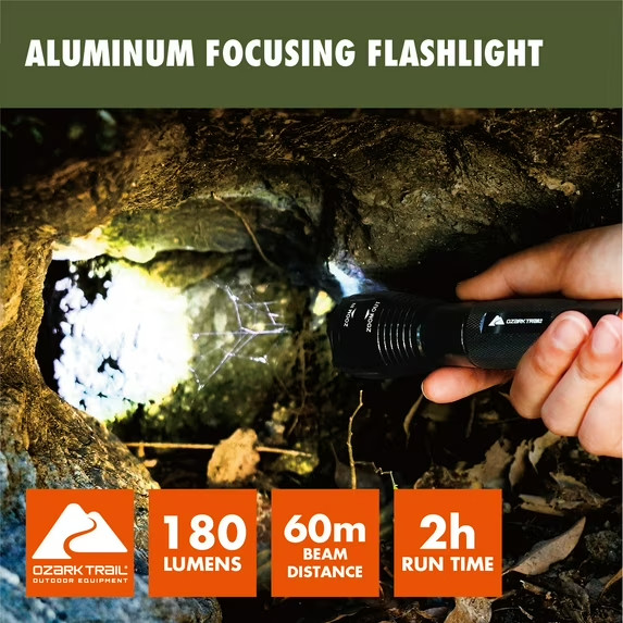Ozark Trail 7-Piece Camping Multitool Set with Hammer, Axe, Flashlight, and Kniv