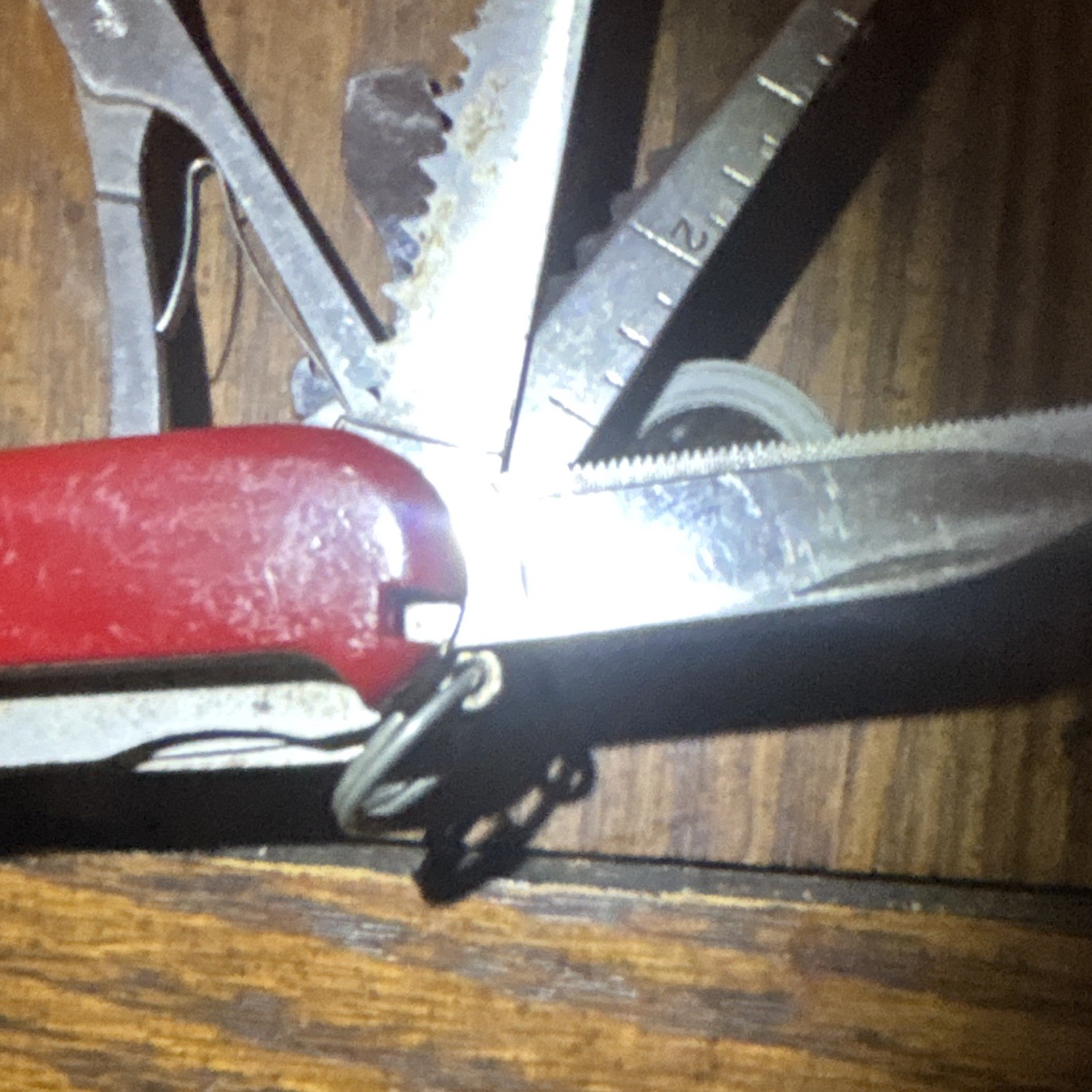 Victorinox Swiss Army Red Multi-Tool 15+ Tools w/ Saw Scissors 58mm Lanyard