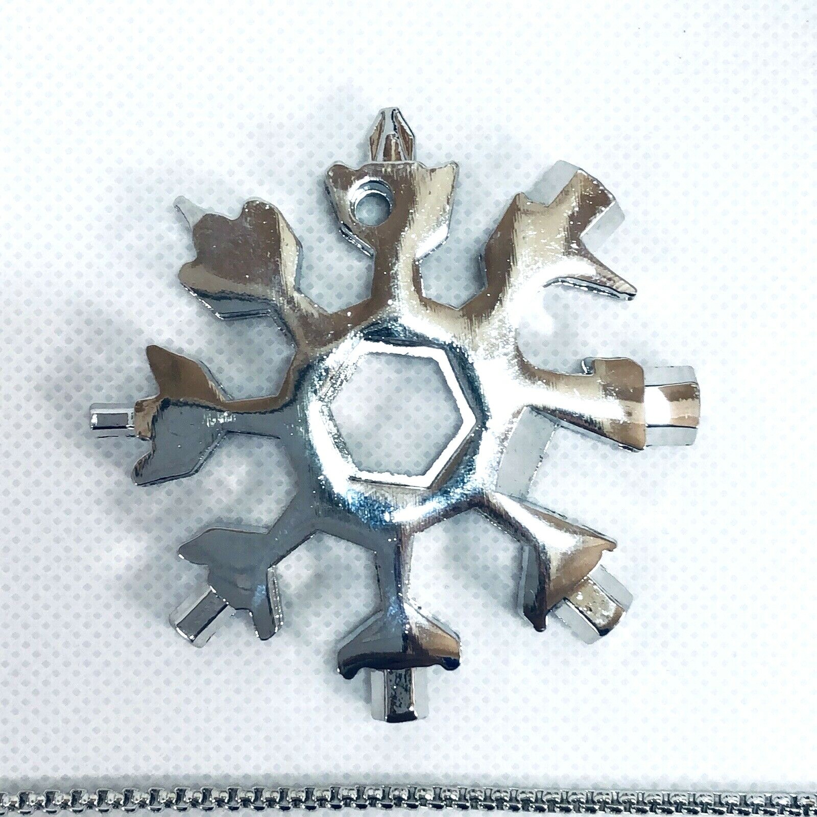 18-in-1 Snowflake Multi Tool, Stainless Steel Bottle Opener Phillips Screwdriver