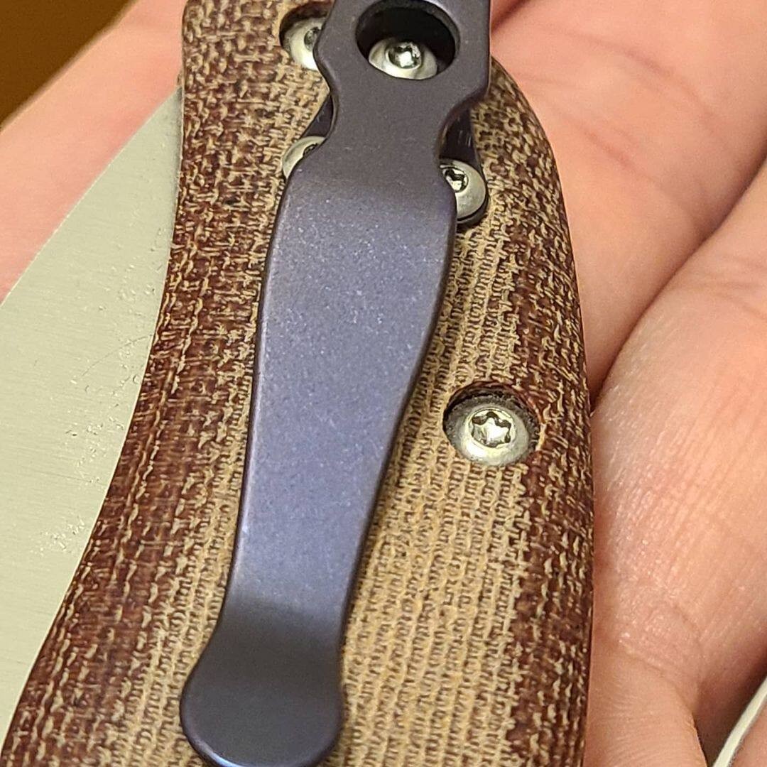 Titanium Deep Carry Pocket Clip for Spyderco Shaman C229 Knife Replacement