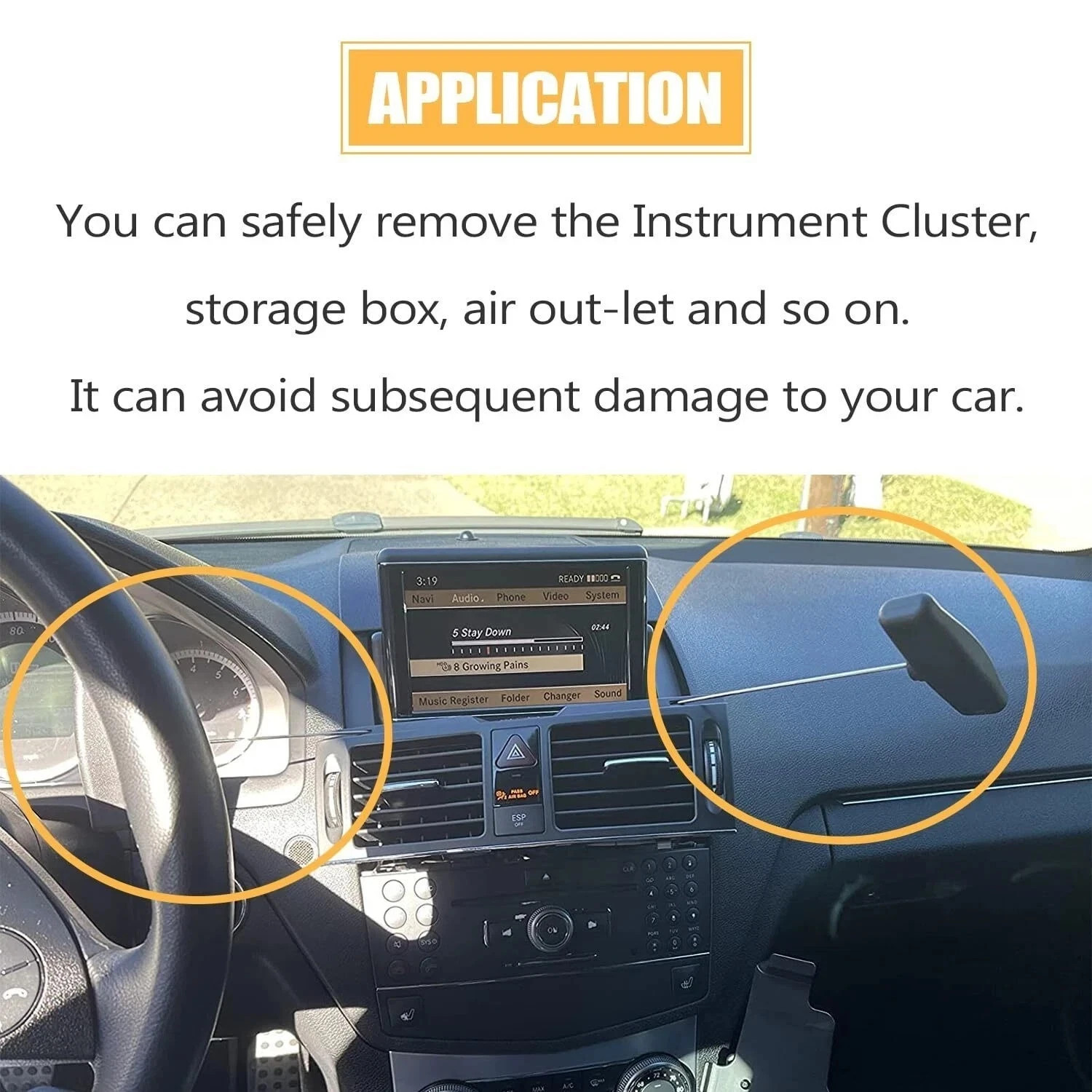 Instrument Auto Cluster Removal Pulling Hooks Tool For Mercedes Benz Heavy Duty