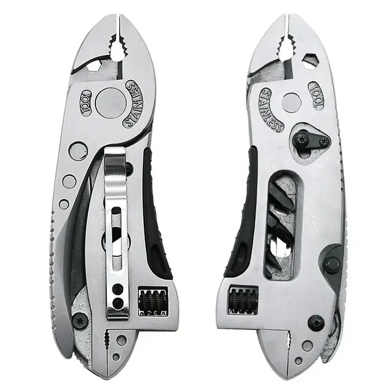 Adjustable Multi-Tool Knife EDC Gear Set Wrench, Screwdriver, Pliers Pocket Tool