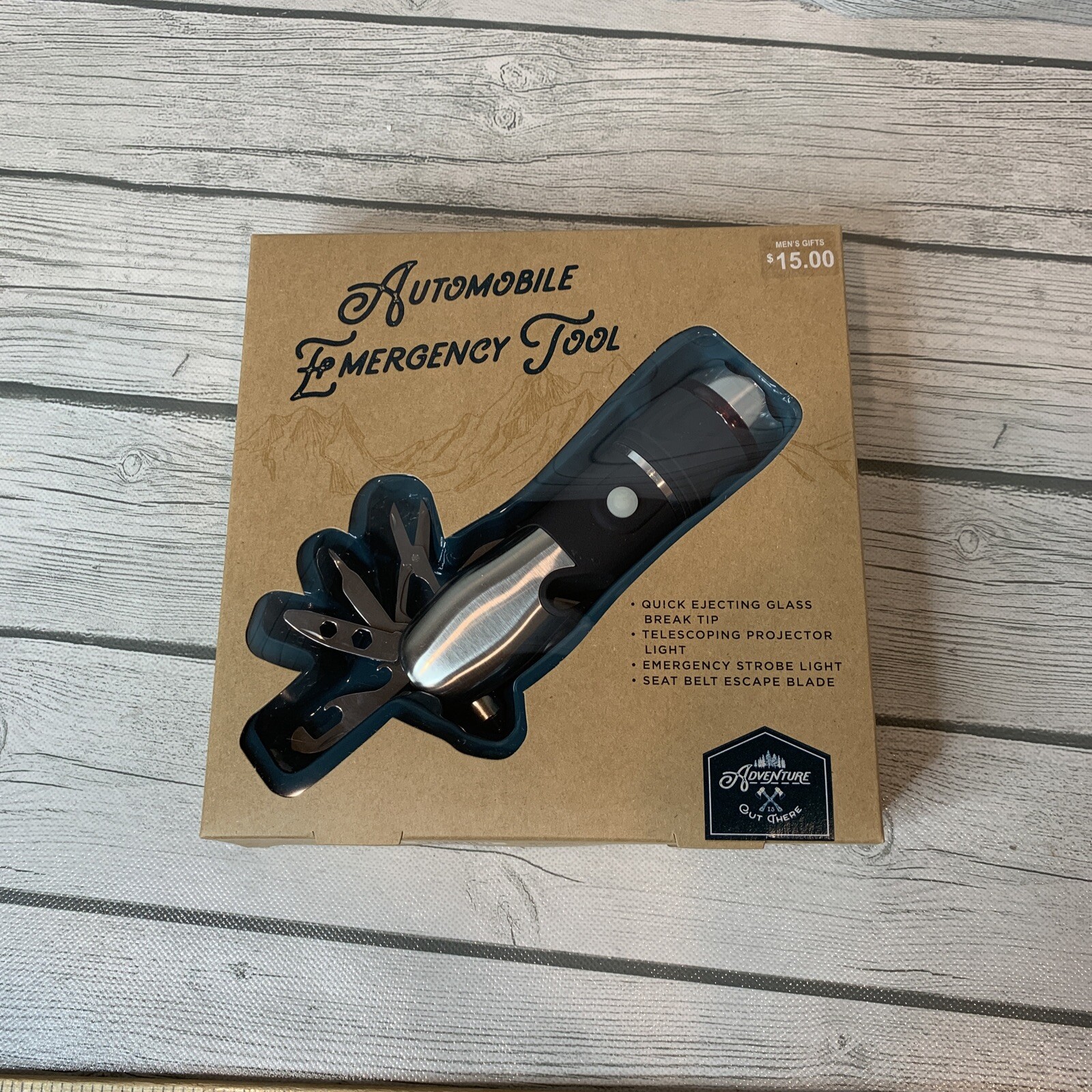 Multi-Tool Adventure is Out There Automobile Emergency Tool LED Flashlight Black
