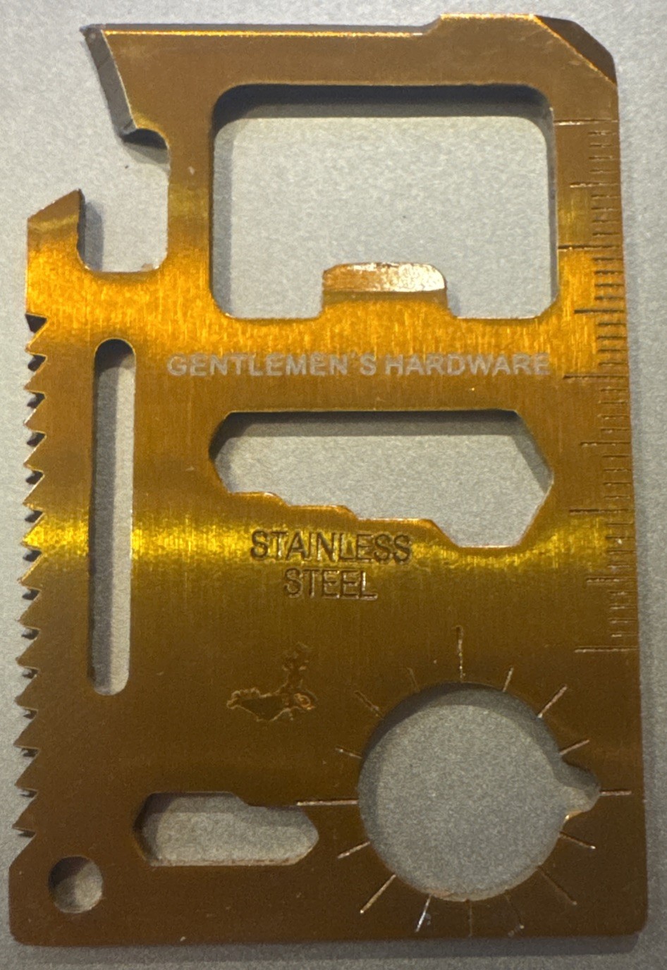 The Right Tool Credit Card Pocket Multi-Tool Stainless Steel