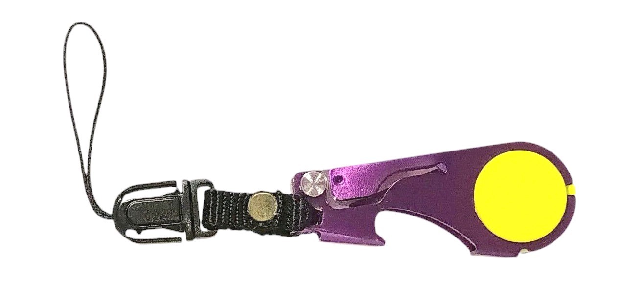4pc Purple Multi-Tool Set Wallet Tool, LED Light, Micro Multi-Tool, Pocket Knife