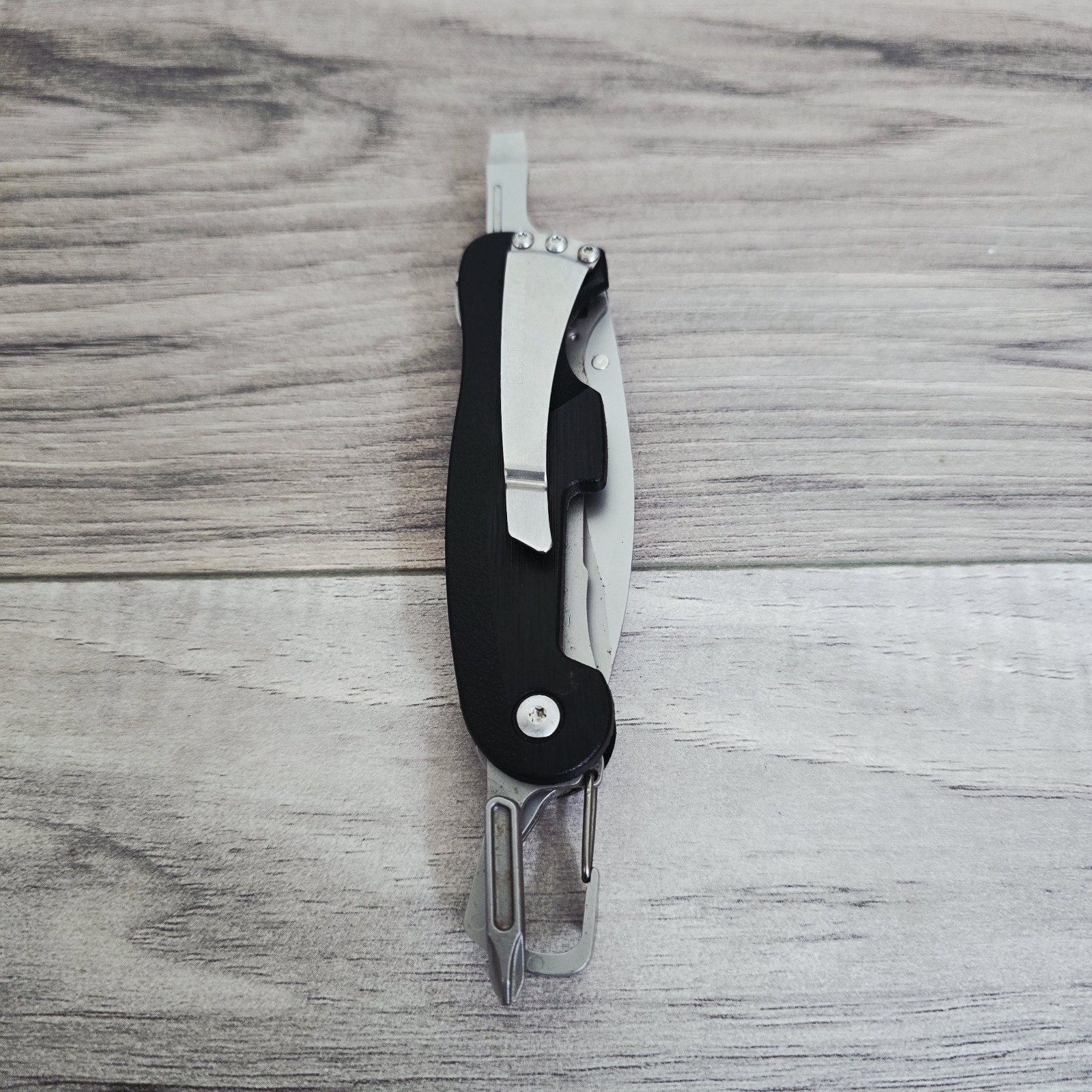 Leatherman Retired Crater C33Tx Black Folding Pocket Knife Rare Customized