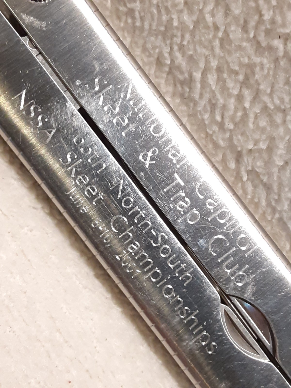 Leatherman Multi Tool Leather Sheath Date 01/00 NATIONAL CAPITOL SKEET TRAP CLUB