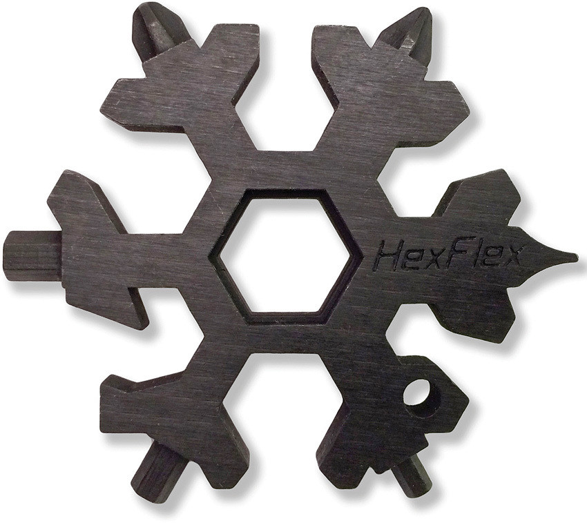 HexFlex Adventure Tool Black Standard Knife BO23S Measures 2 1/2″. Black oxidize