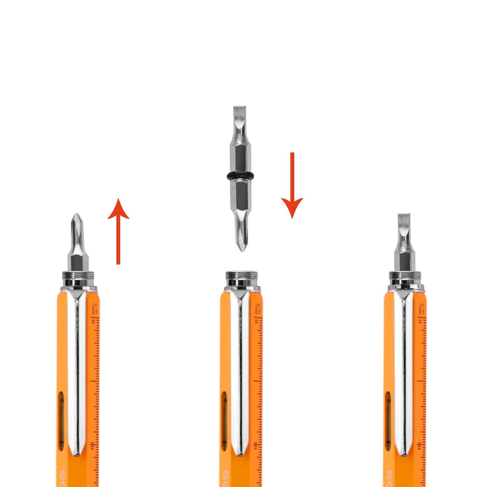 6-in-1 Multi-Function Pen, Ballpoint Pen with Measuring and Balance Ruler, Sc…