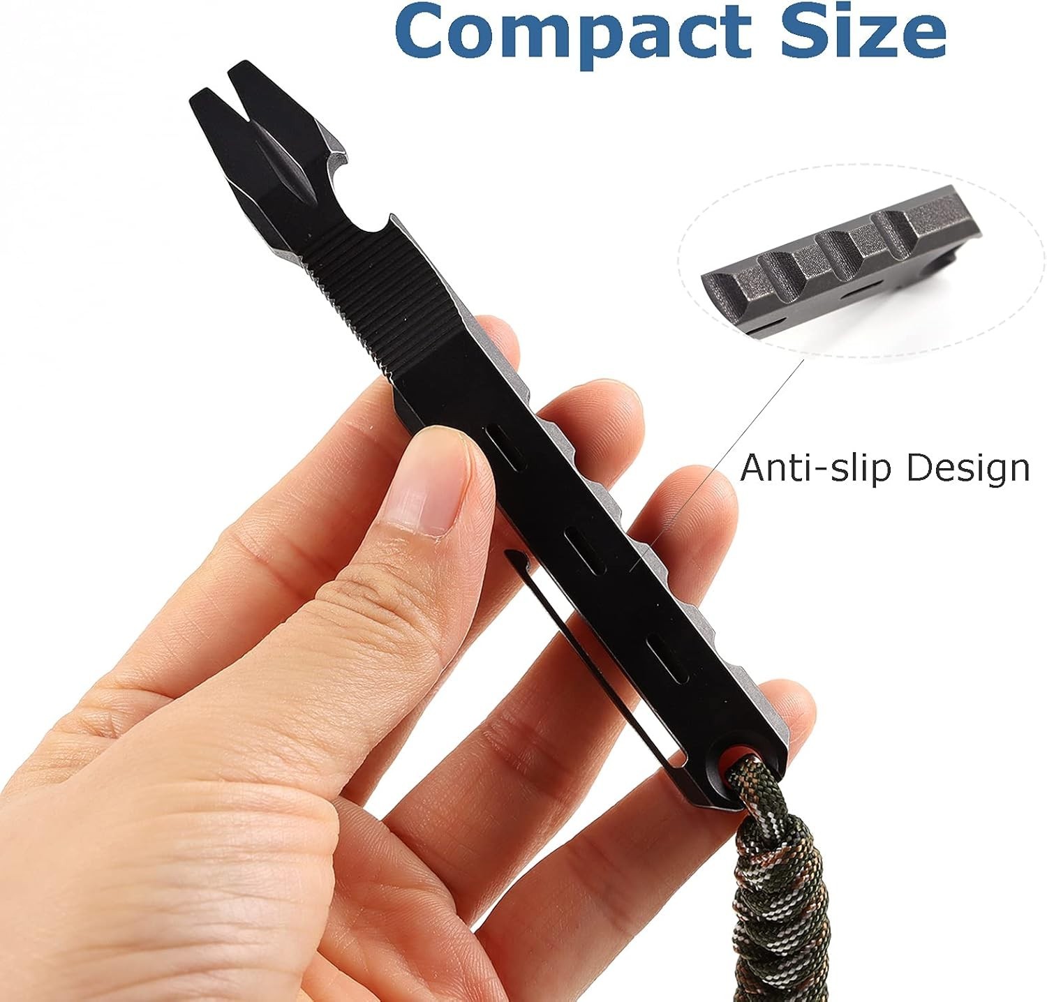 Titanium EDC Pry Bar with Nail Puller Bottle Opener Function with Pocket Clip…