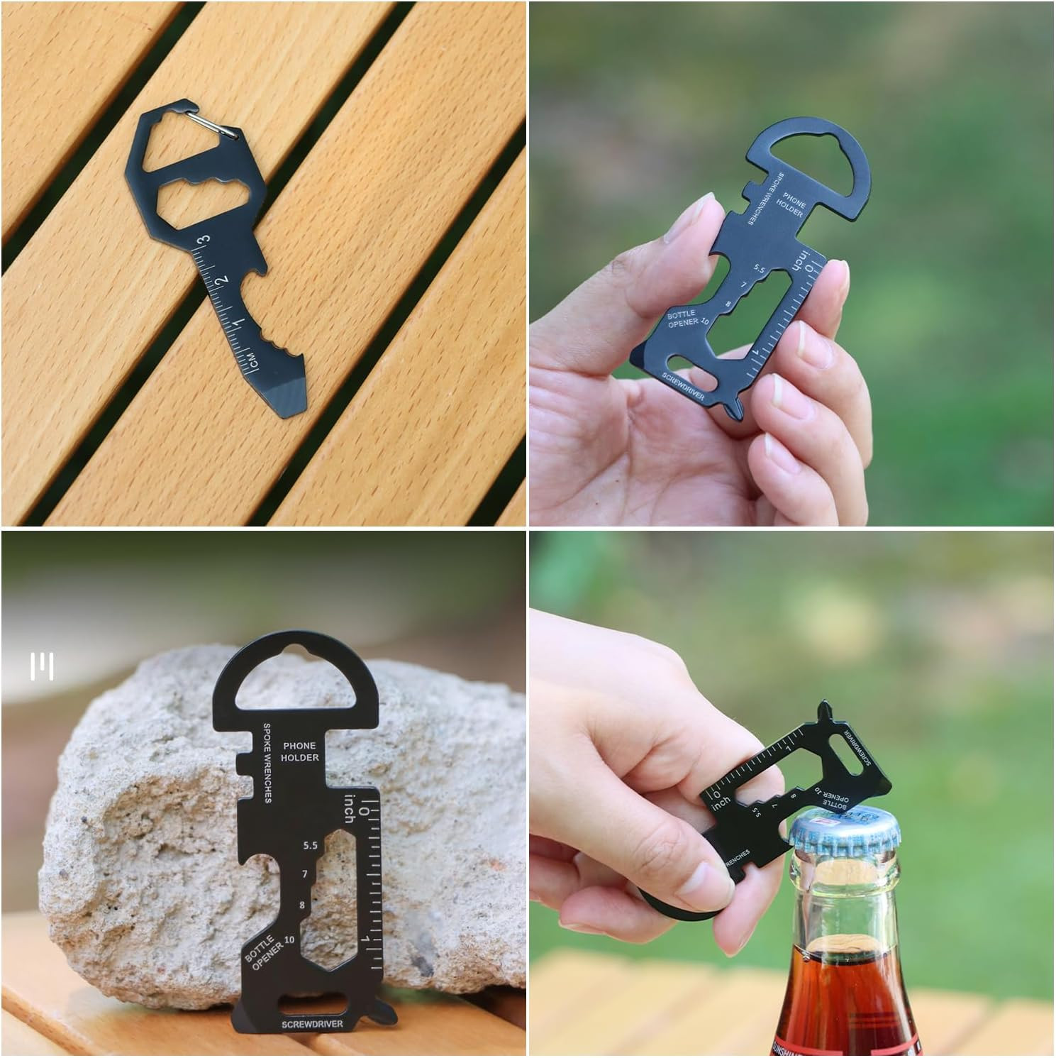 3 Pack Keychain Multitool Mini EDC Multitool Small Pocket Multi Tool Pry Bar Bot
