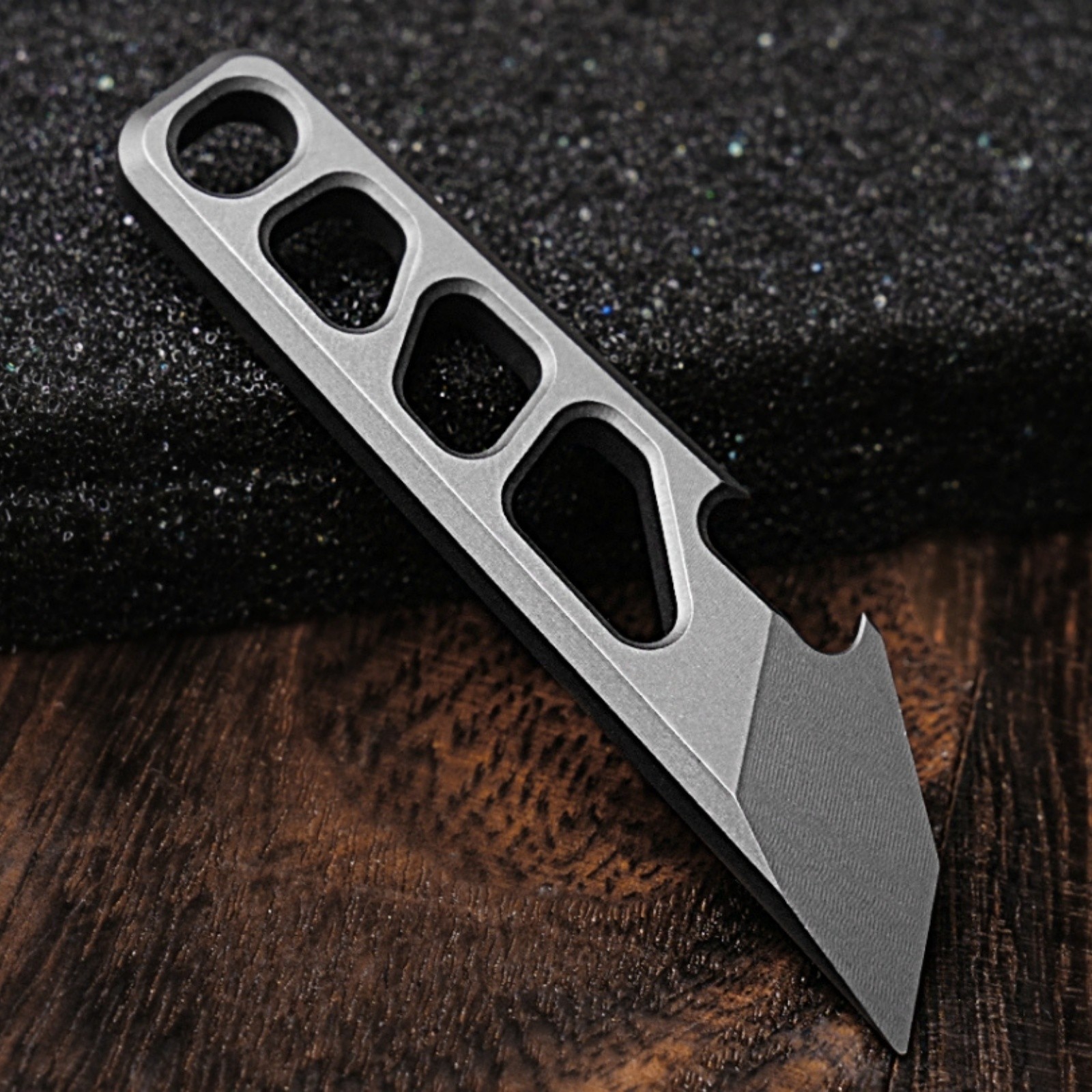 Titanium Alloy Mini EDC Crowbar Bottle Opener Pocket Tool Keychain Lightweight