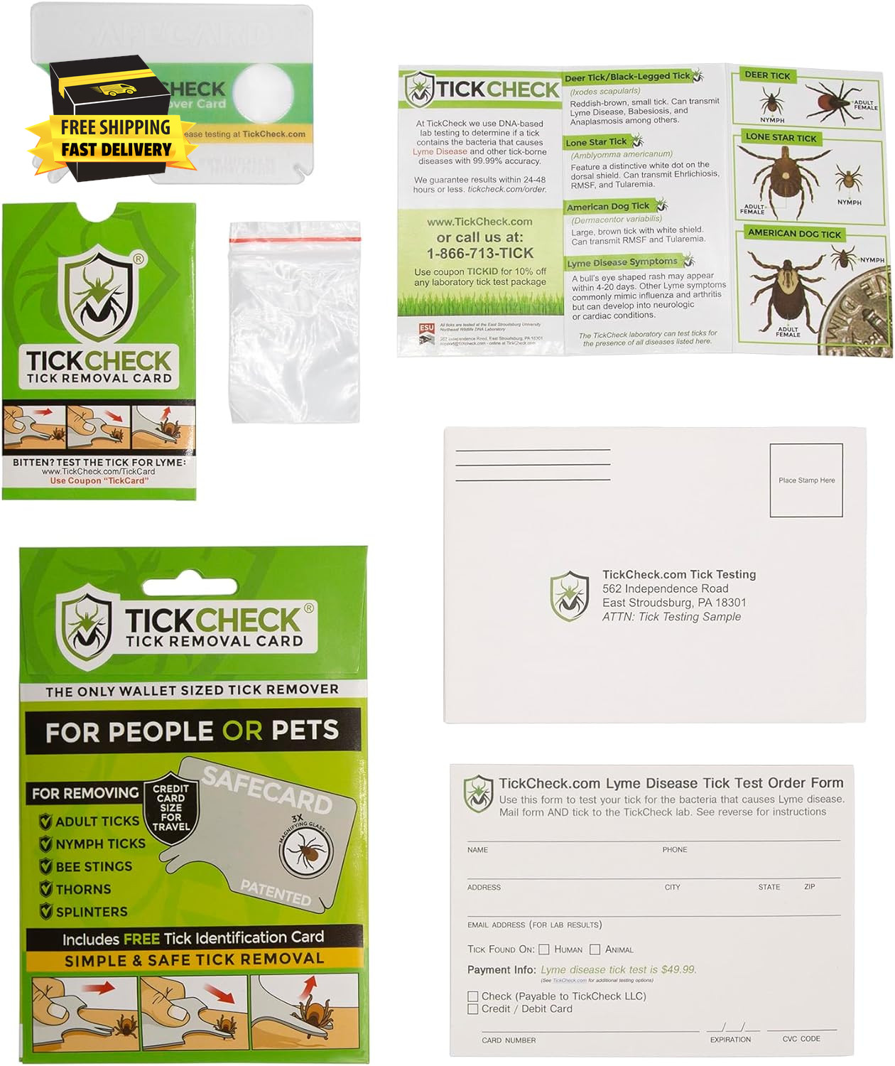 Tick Remover Card – Wallet Sized Tick Removal Tool with Free Tick ID Card & Test