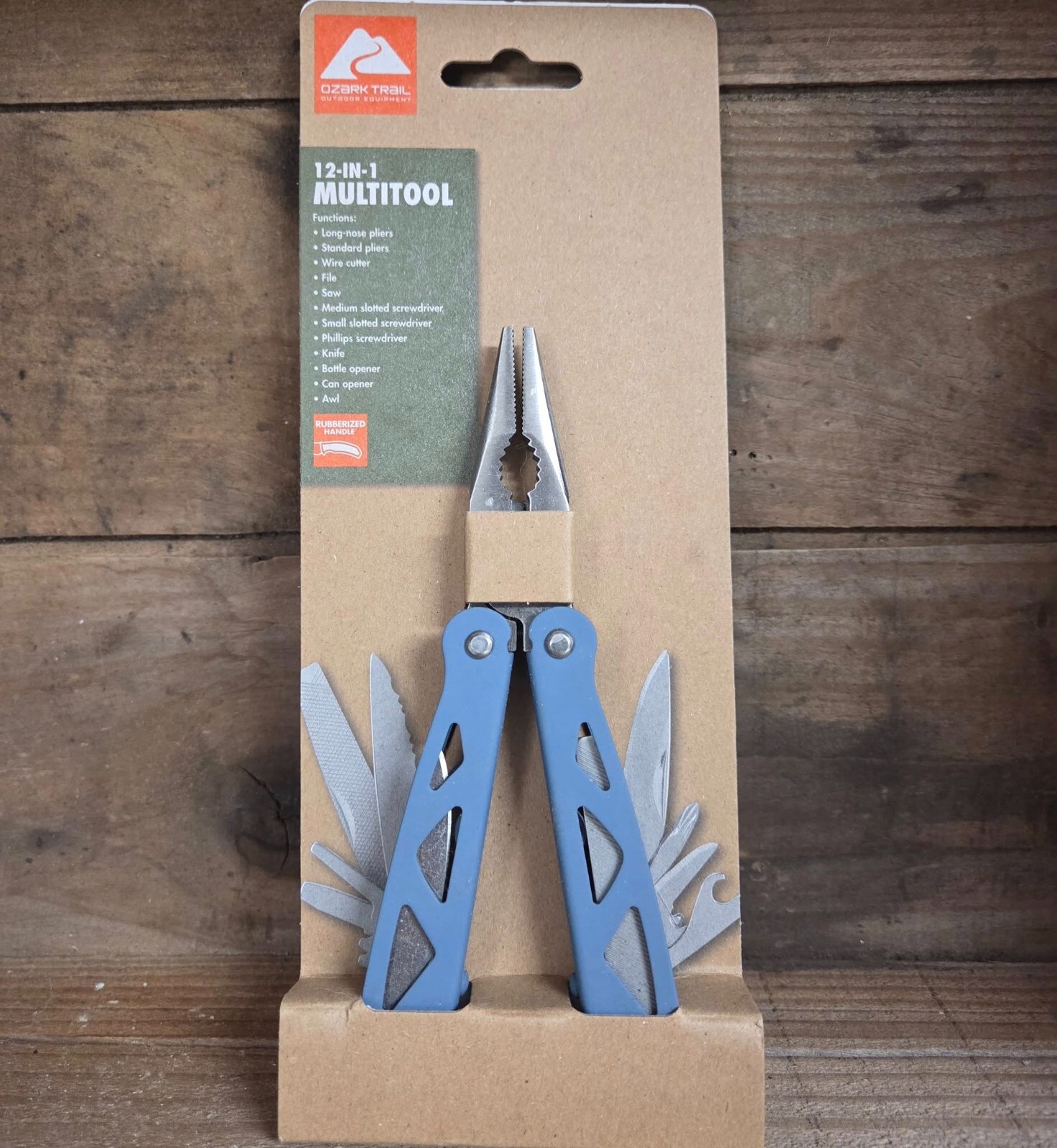 Multi Tool 12 in 1 Pliers ~ Blue Powder Coated Handles ~ New in Package