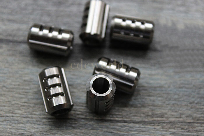 Titanium Alloy Key Knife Parachute Cord Tool Lanyard Bead DIY KeyChain Pendant