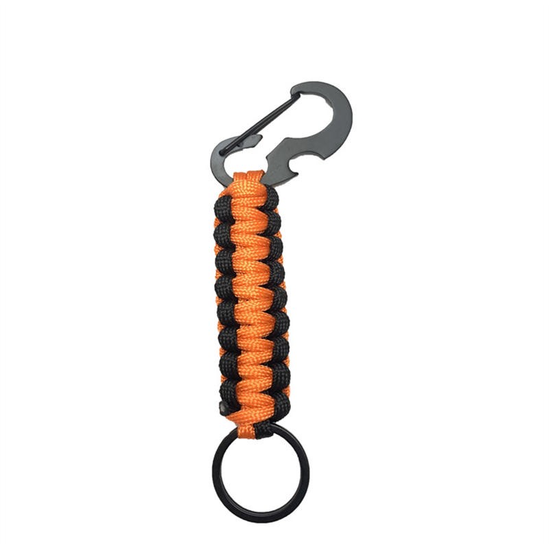 2PC Buckle Parachute Cord Woven Multifunctional Key Chain Bottle Opener Outdoor