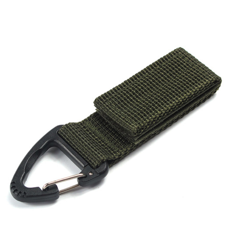 Tactical Molle Nylon Knapsack Keychain Waist Bag Triangle Backpack Hook Buckle