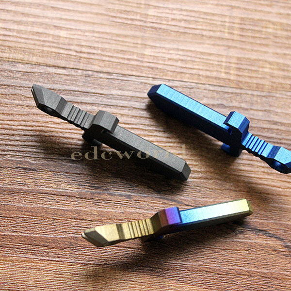 Titanium Alloy Necklace Pendant Crowbar Zipper Head outdoor Keychain EDC Tool