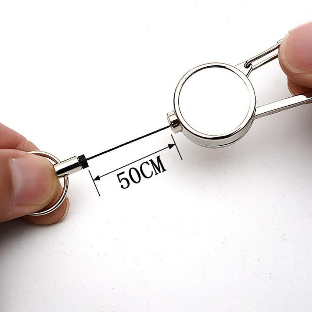 Metal Retractable Key Chain KeyRing