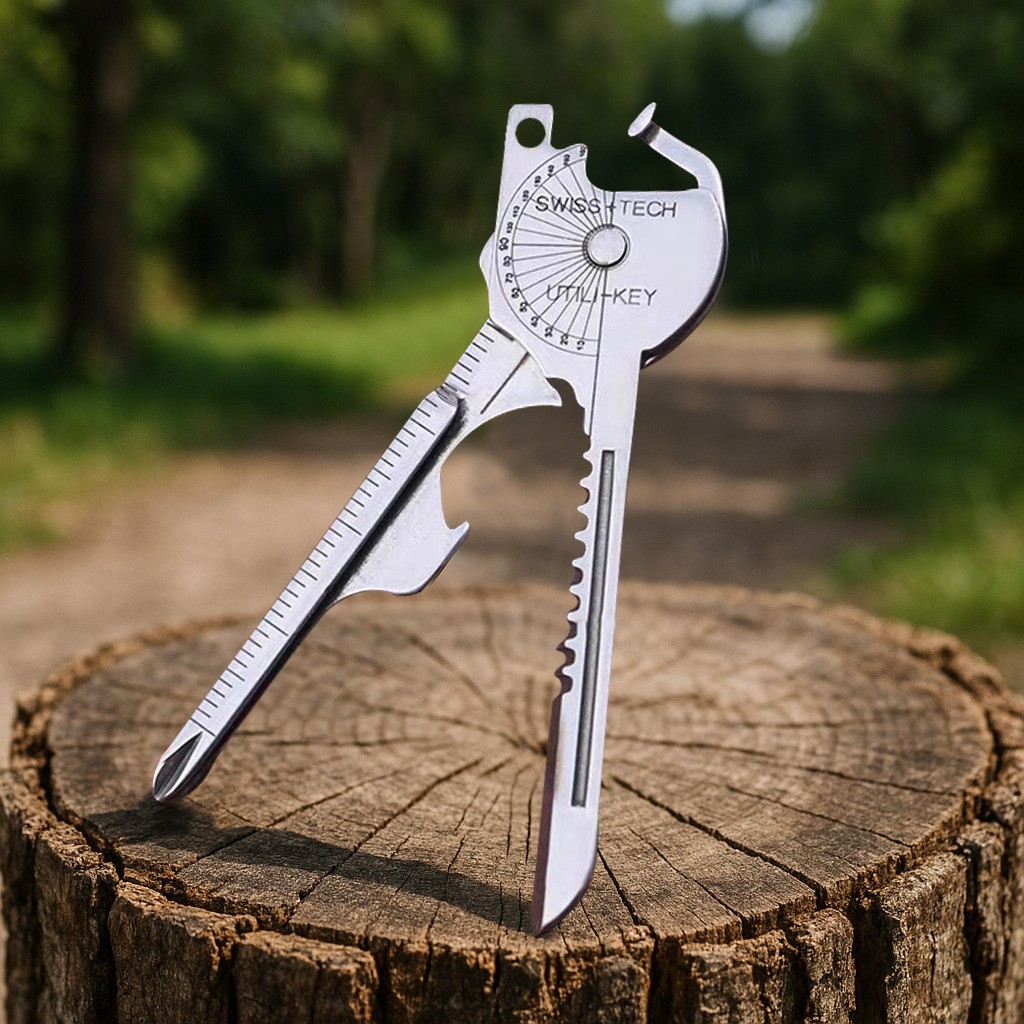 3pcs 6-in-1 Folding Mini Knife, Multi-Tool Keychain for Outdoor Camping