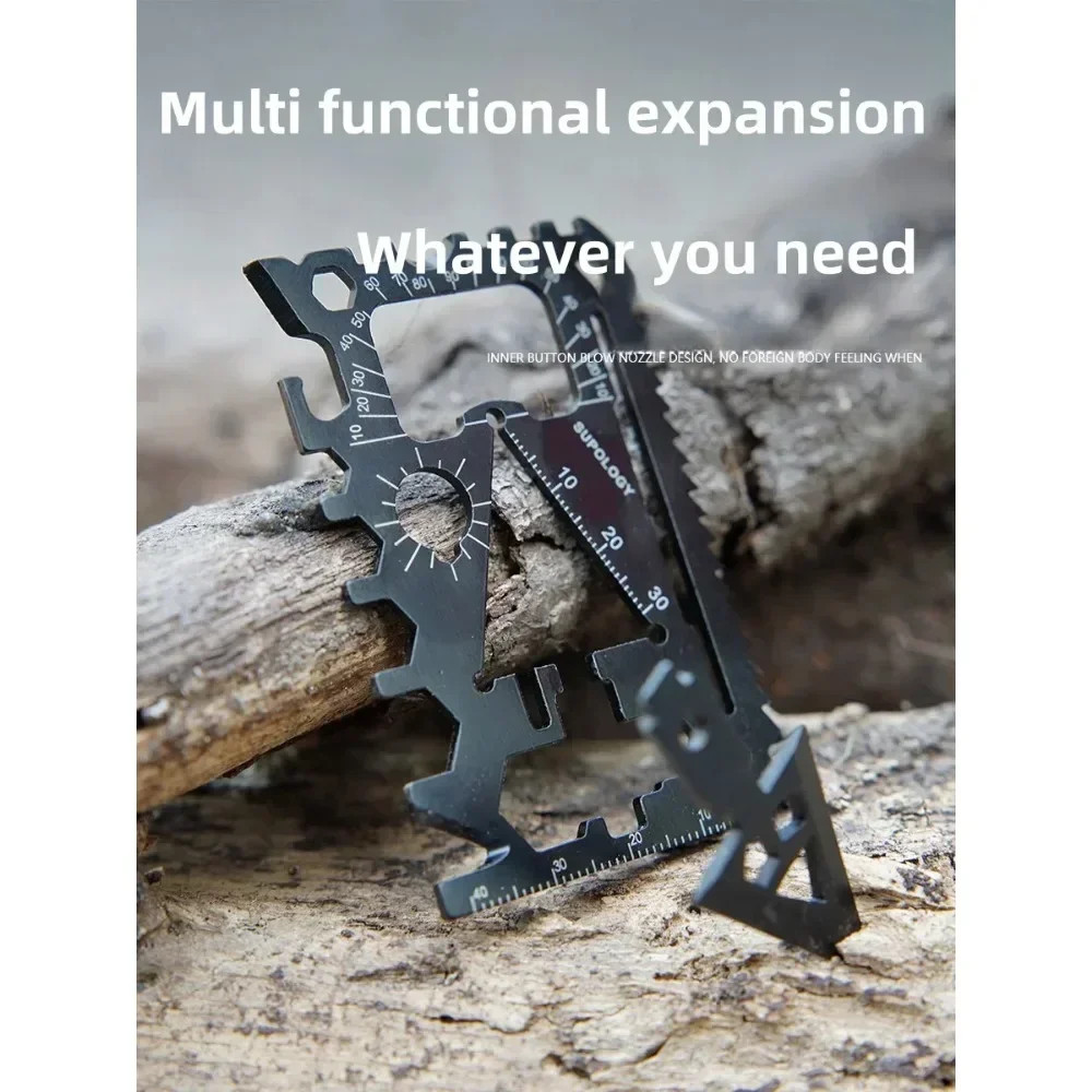Outdoor Portable 18 in 1 Card Knife Wildlife Survival Equipment Lifesaving Card