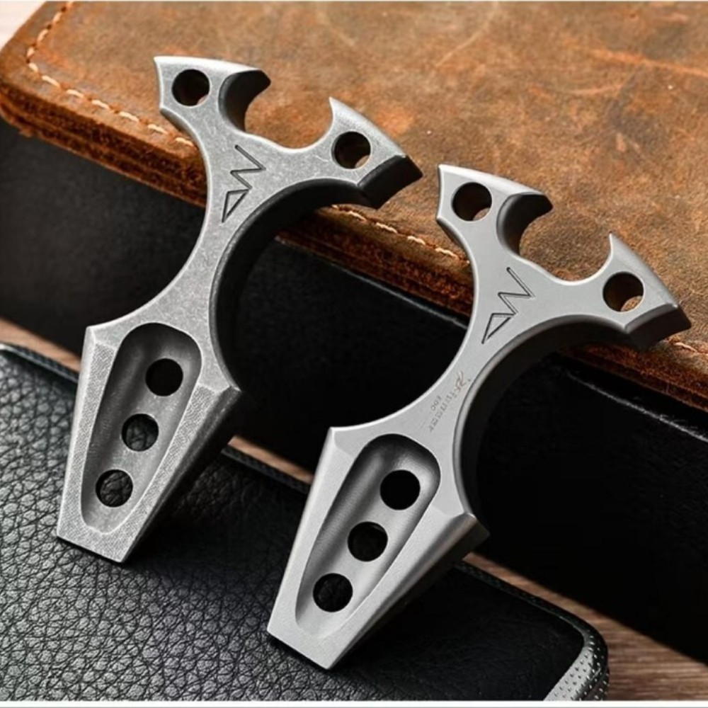 Titanium Alloy Pocket Pry Bar Crowbar Can Bottle Opener Keychain Multi Tools EDC