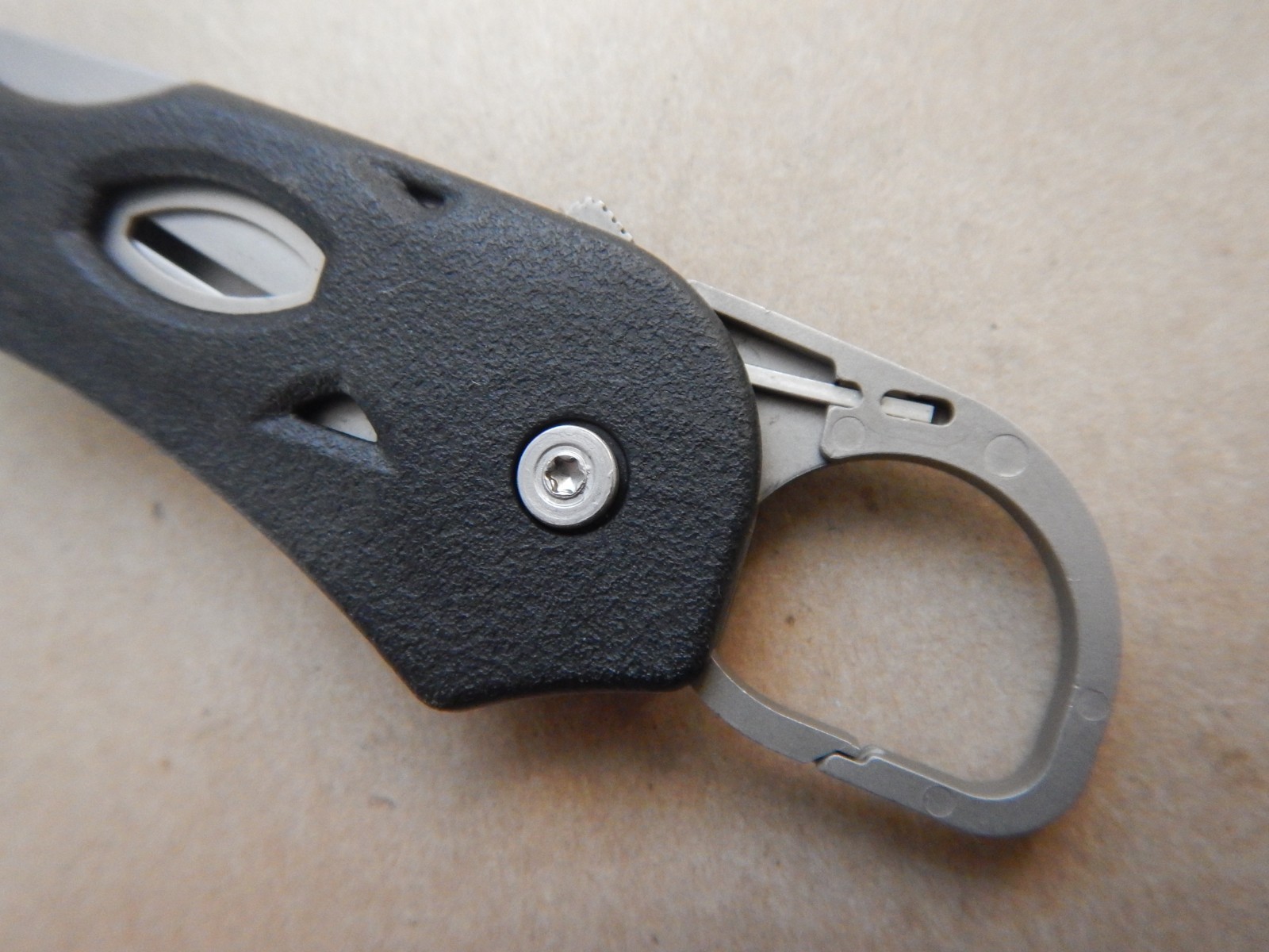 Rare! Leatherman K500X Knife-Multitool 154CM Folder Lockback Knife w/Carabiner