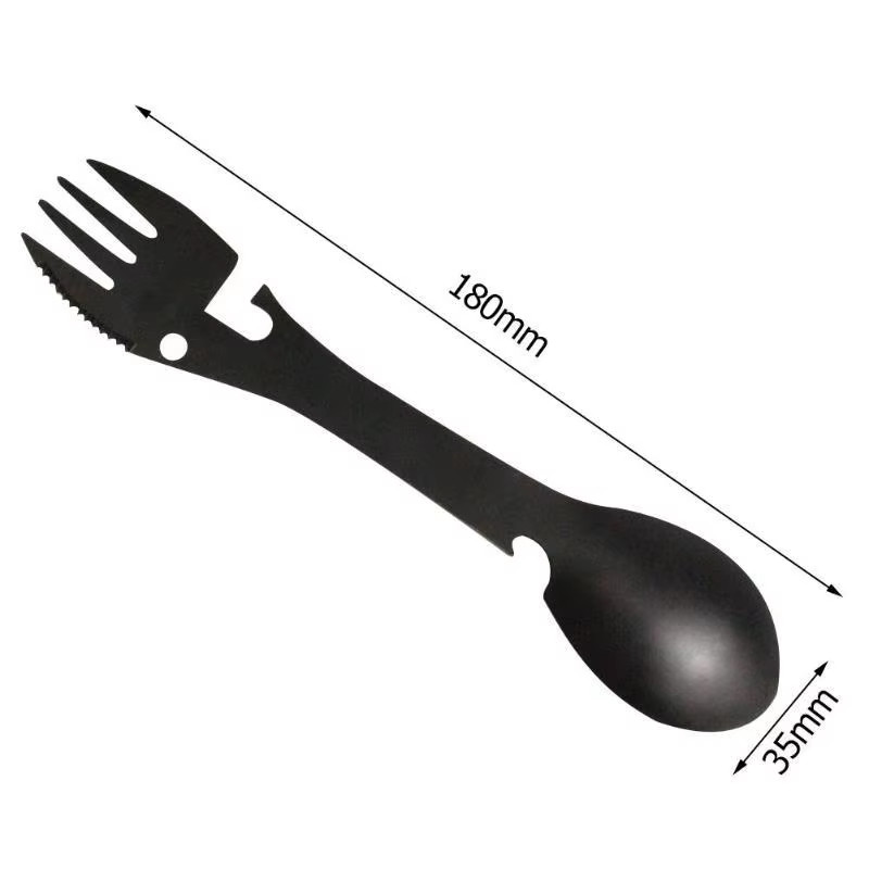 Outdoor Survival Tools 5 in 1 Camping Multi-Functional EDC Kit Practical Fork Kn