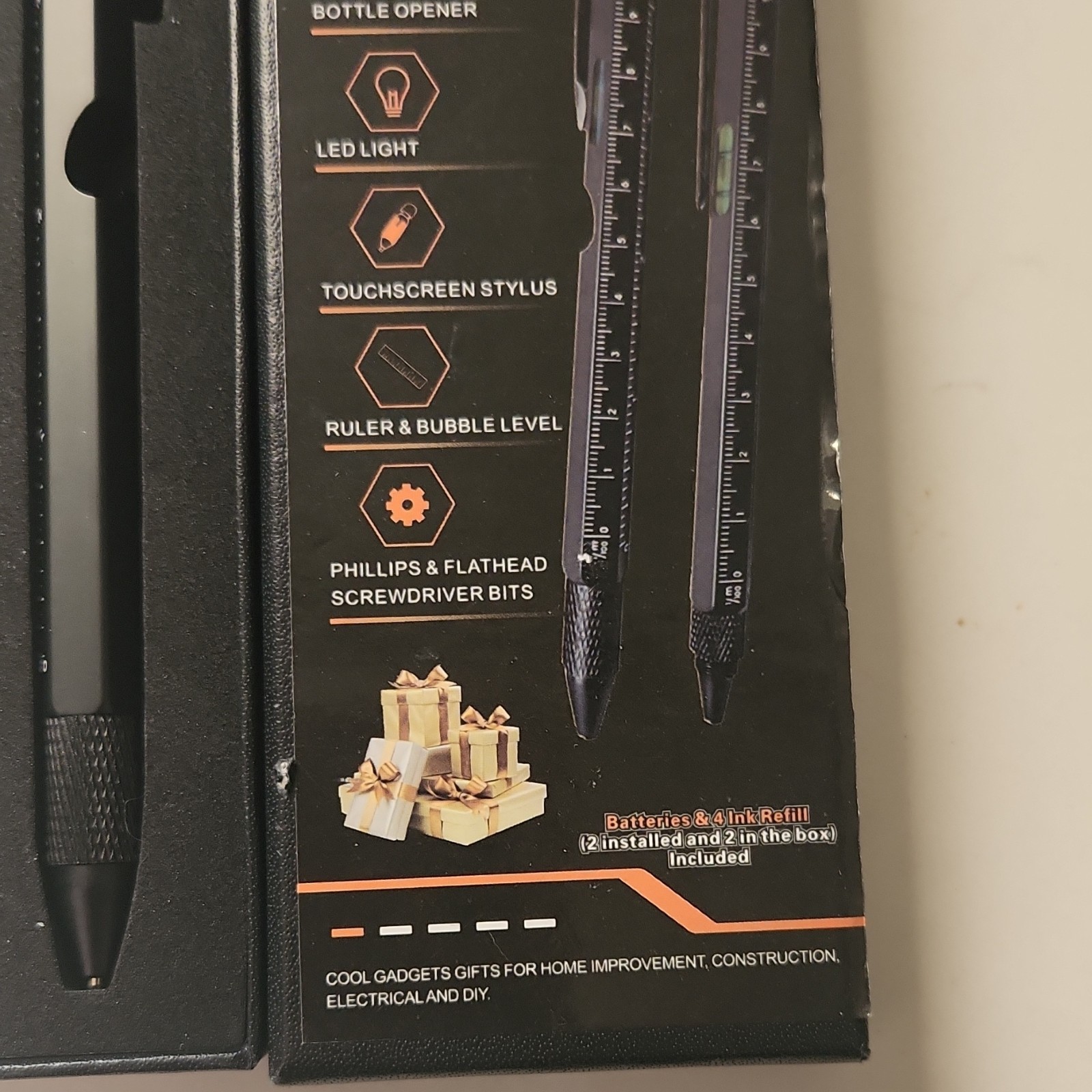 Zezuxy Multi-Tool Pen LED Light, Stylus, Bottle Opener, 4 Parts
