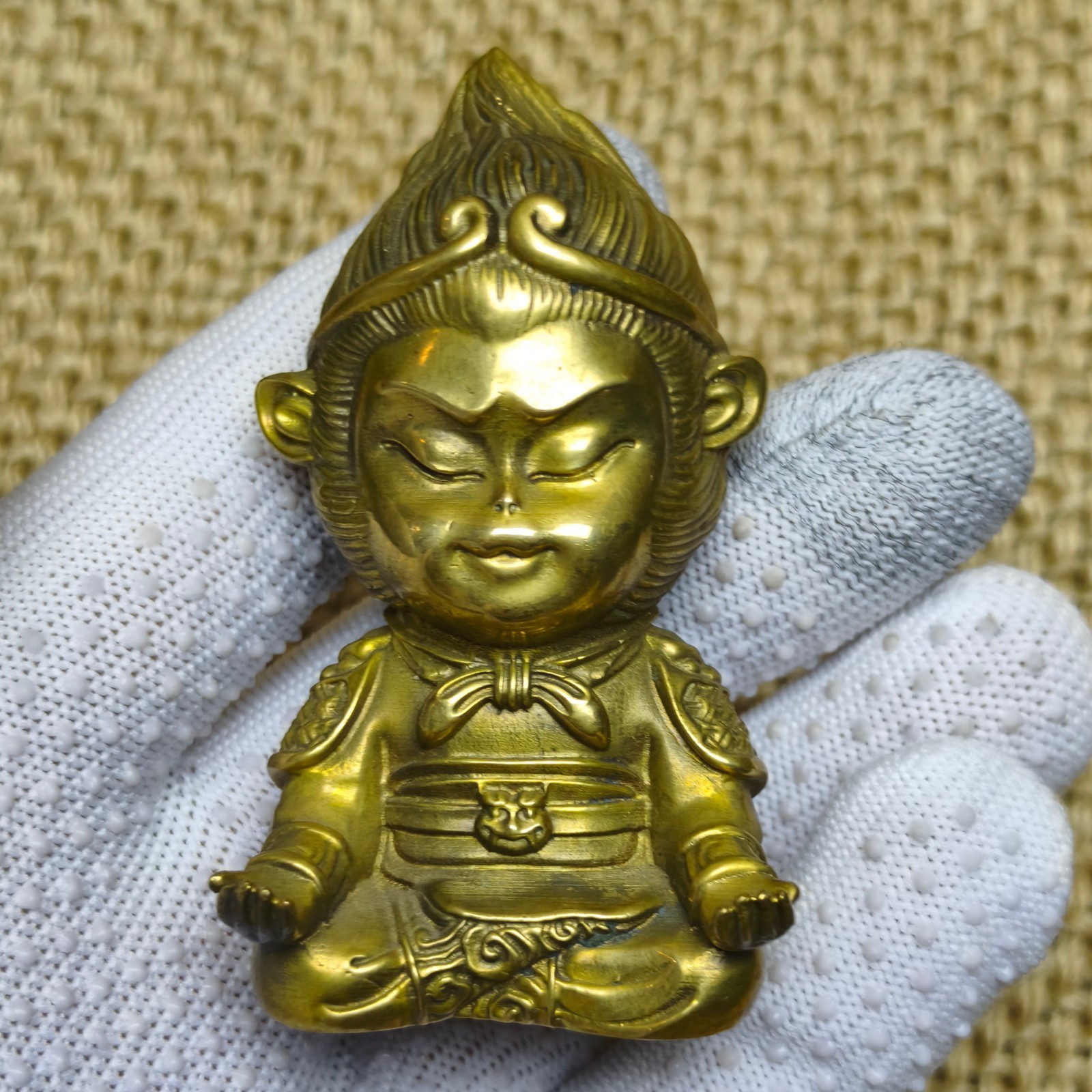 Brass copper sculpture Monkey King ornament Artistic animal Journey to the west