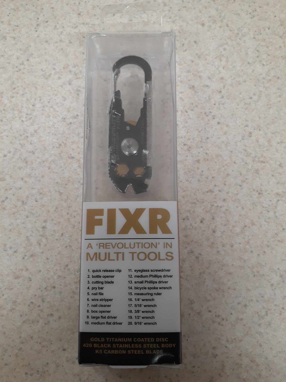True Utility Fixr 20 Tools in 1 Compact Multi Tool with Leather Pouch TU200US