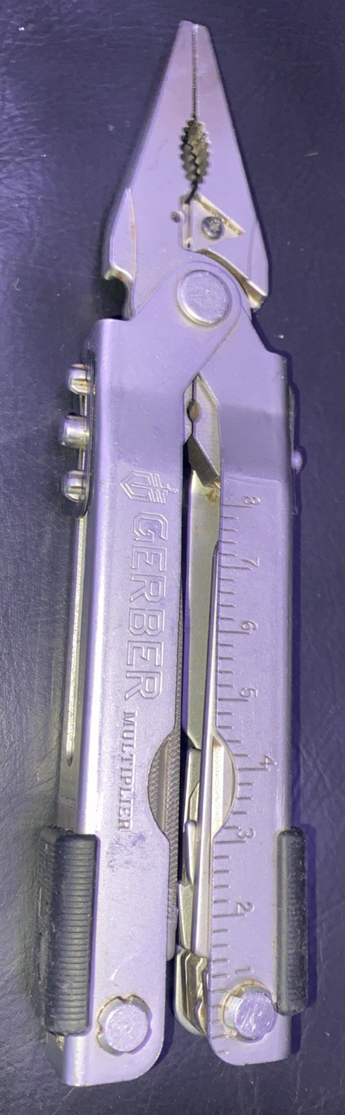 Gerber Silver Stainless Steel Multiplier w/ 12 Multi-Tools Needle Nose Pliers