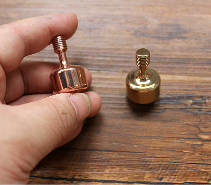 Handmade Solid Brass Precision EDC Toy Spinning Top Professional Ceramic Bead