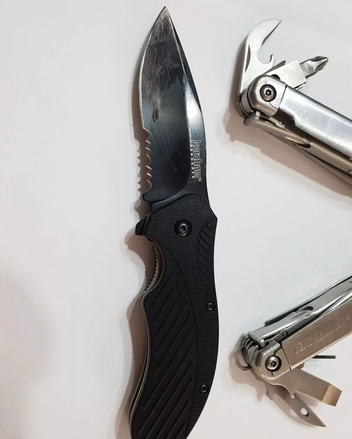 🔥 Leatherman Surge Multi Tool Large Scissors Heavy Duty + Kershaw Folding Set