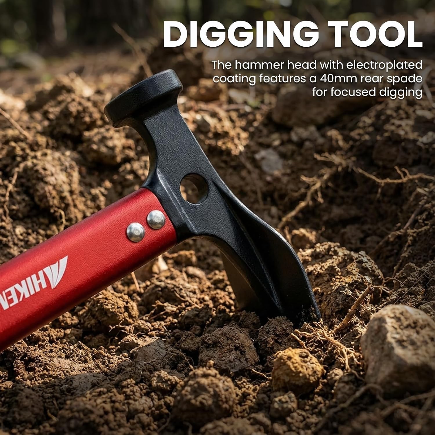 Compact 13-Oz Camping Hammer & Stake Puller – Perfect for Hiking and More