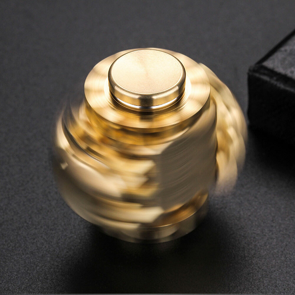 EDC Gear Linkage Brass Gyroscope Fingertips Spinning Top Gearwheel Gyro Toy Gift