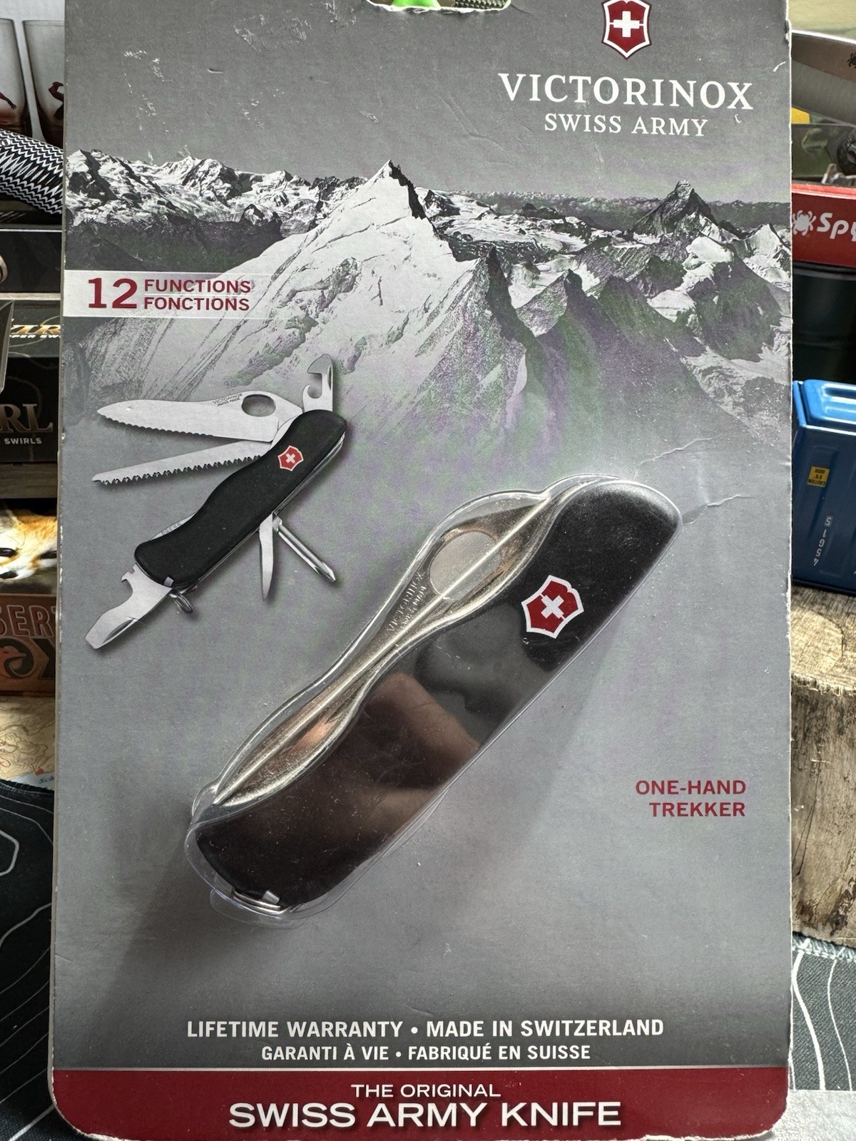 Victorinox One-Hand Trekker Multi-Tool Knife 12 Tools Black Stainless Steel