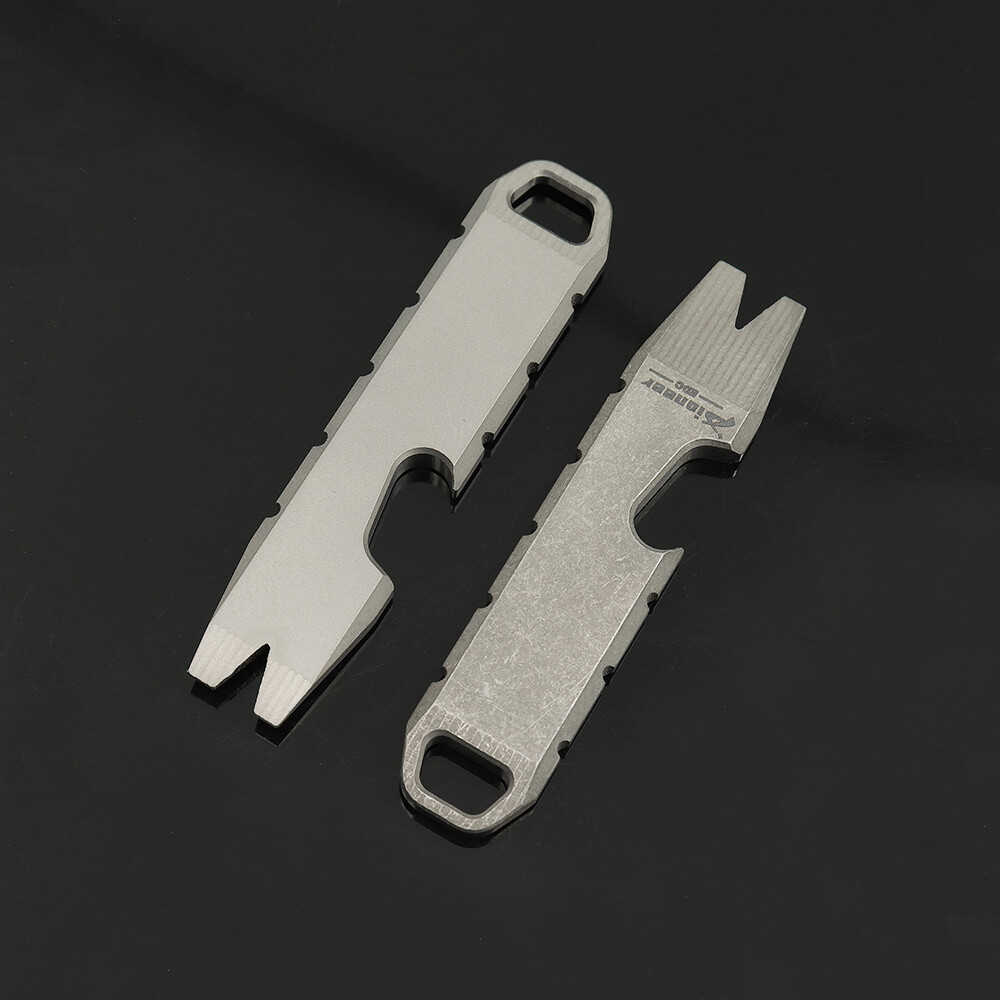 EDC Mini Ti Alloy Keychain Multi Tool Pocket Pry Bar Crowbar Opener Cutter