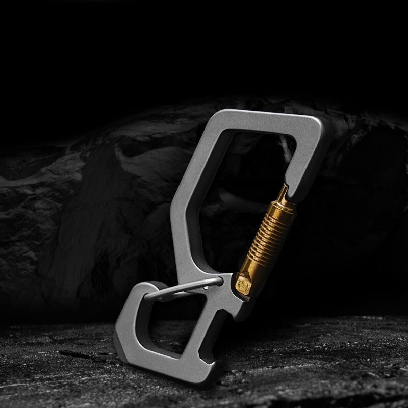 EDC Titanium Keychain Carabiner Clip with Bottle Opener Outdoor Multi Tool